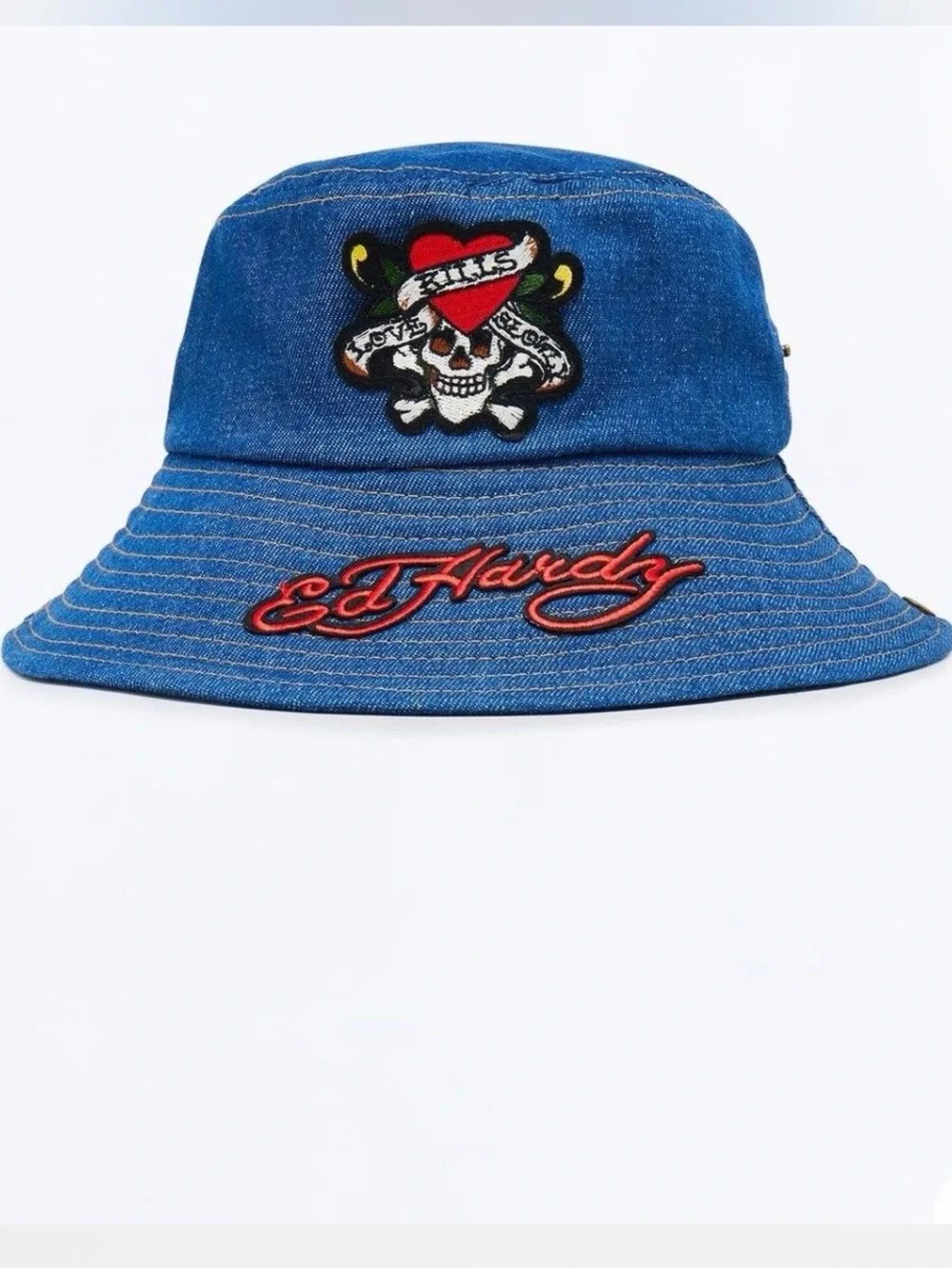 NWT Ed Hardy Denim Bucket Hat
